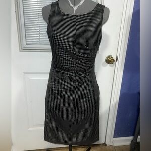 The Limited Black & White Polka Dot Midi Dress
